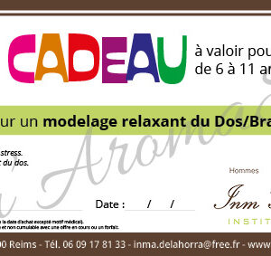 Modelage relaxant du Dos/Bras P’tits loulous 6 à 11 ans